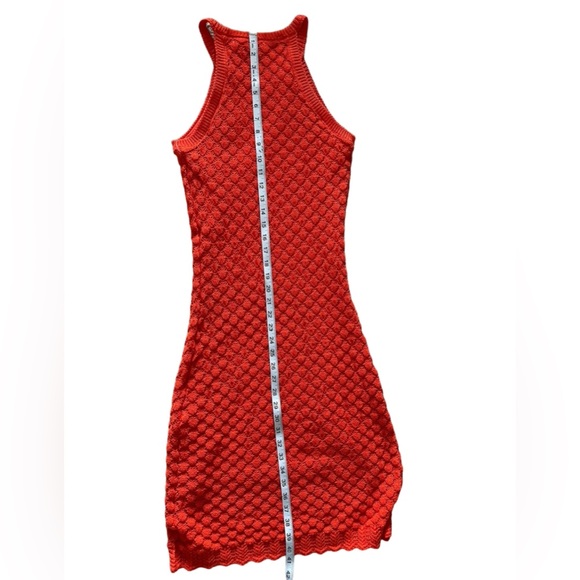 Eliza J Dress Cotton Crocheted Lined Orange Maxi Sleeveless Size Small New - Picture 4 of 11